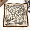 High-end Silk Scarf Cotton Soft Flocking Jacquard Temperament Spring and Summer 71 Square Scarf New Versatile Retro Fashion Star