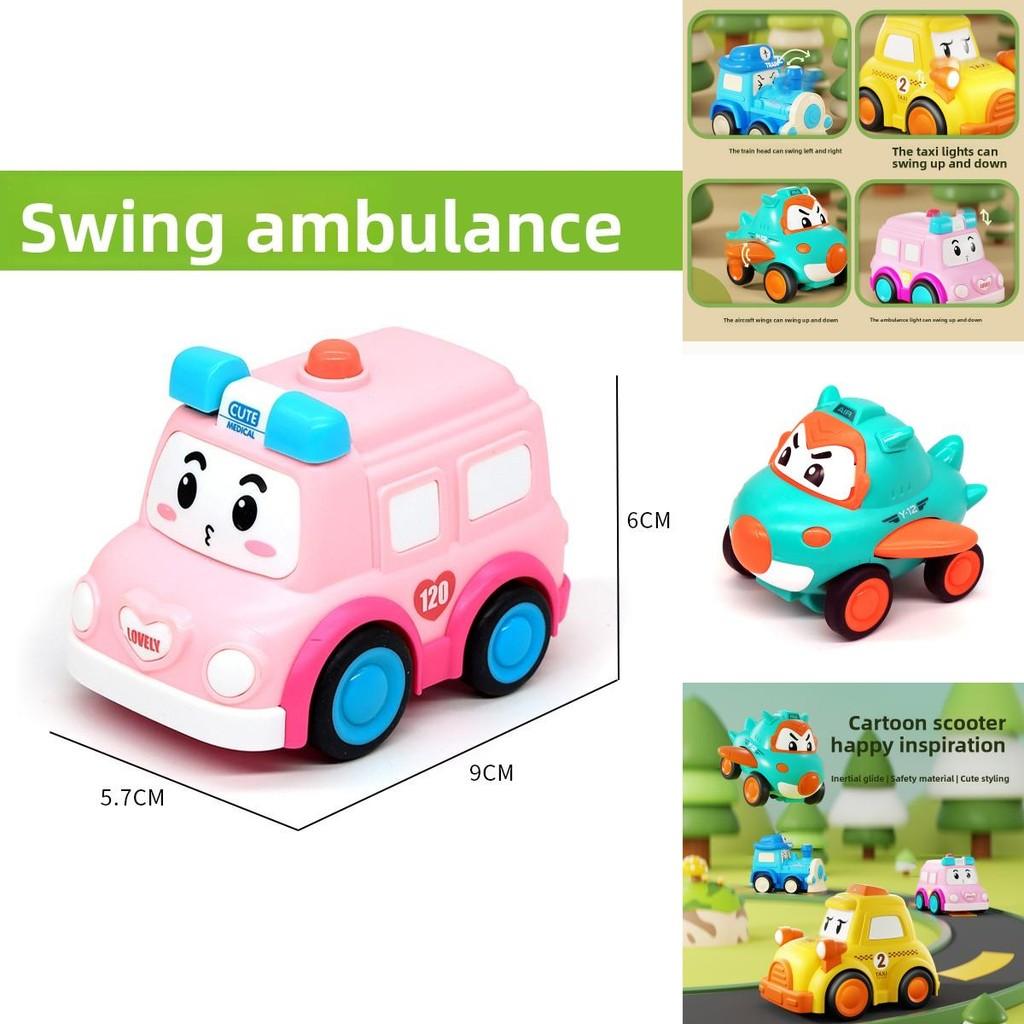 Cartoon Design Ambulance Airplane Train Taxi Model Children Toy For Toddler Play And Development