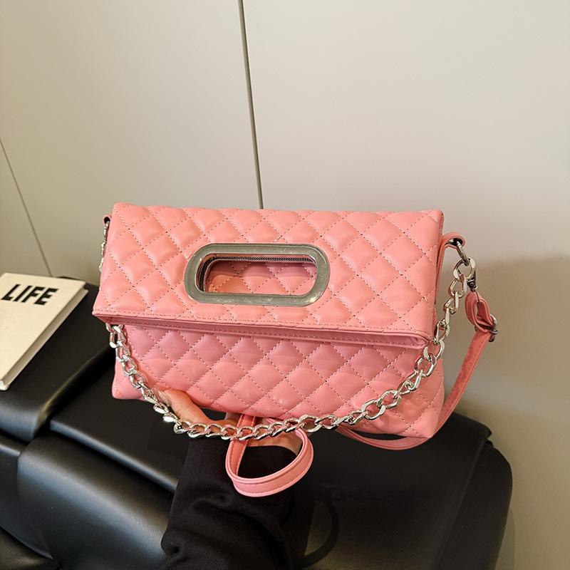 Große Kapazität Tasche Damen Neu Trendig High-End Mode Diamant-Ketten-Tasche Pendler Schulter Umhängetasche