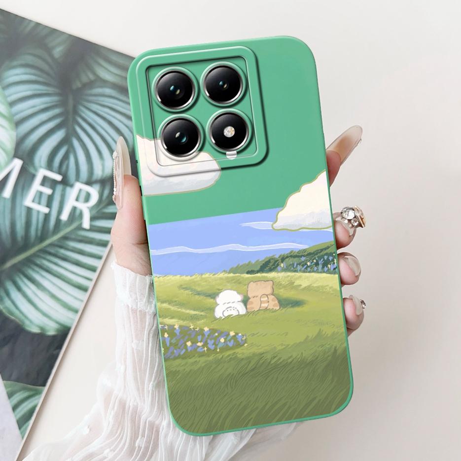 Für Xiaomi Mi 14T Pro Hülle Einzigartige Bonbon-Lackierte Abdeckung Stoßfeste Handyhülle Für Xiaomi 14T Pro Mi14T 5G Weiche Hüllen Hülle Stoßfänger