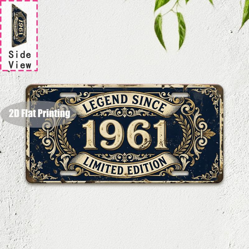 Vintage Distressed City Year Powder Room Slogan License Plate Metal Tin Sign Retro Wall Decor For Bar Cafe Home Garden
