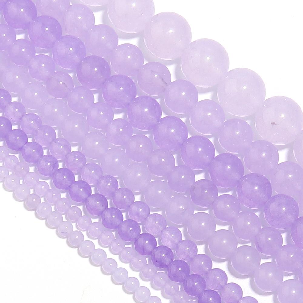 Natural Chalcedony Stone Beads Multicolor Loose Spacer Jades Stone Bead for DIY Bracelet Necklace Jewelry Making Accessories