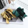Satin High Ponytail Fixed Ribbon Girls Hairpin Banana Clip Bow Headwear Korean Style Hair Clip