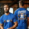 Coffee Is My Preworkout Double Sided Print T Shirt Unisex Unisex Gym Short Sleeve Tee Coffee Graphic Fitness Workout Casual Tops