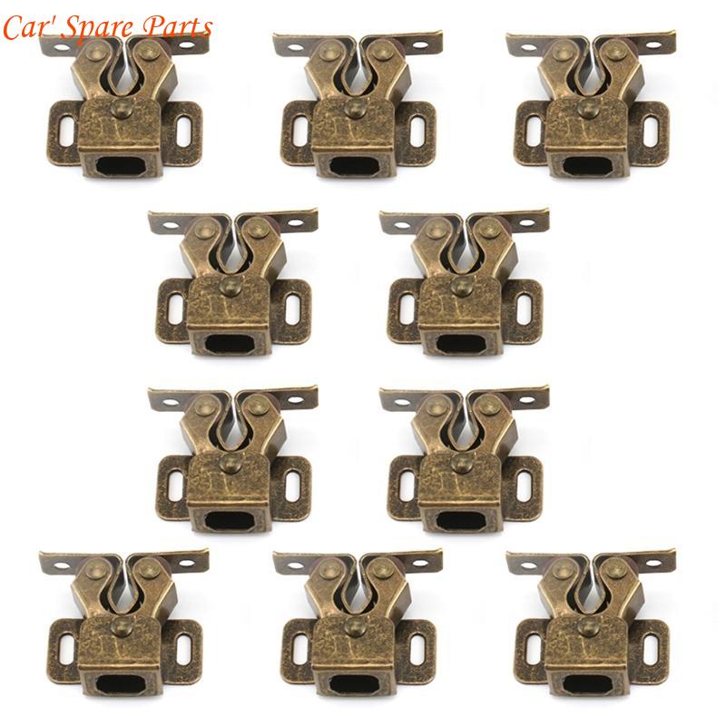 

Y4UA 10Pcs Double Ball Roller Catches Cupboard Cabinet Door Locks Hardware Tool (Without Screws) for Home Cupboard