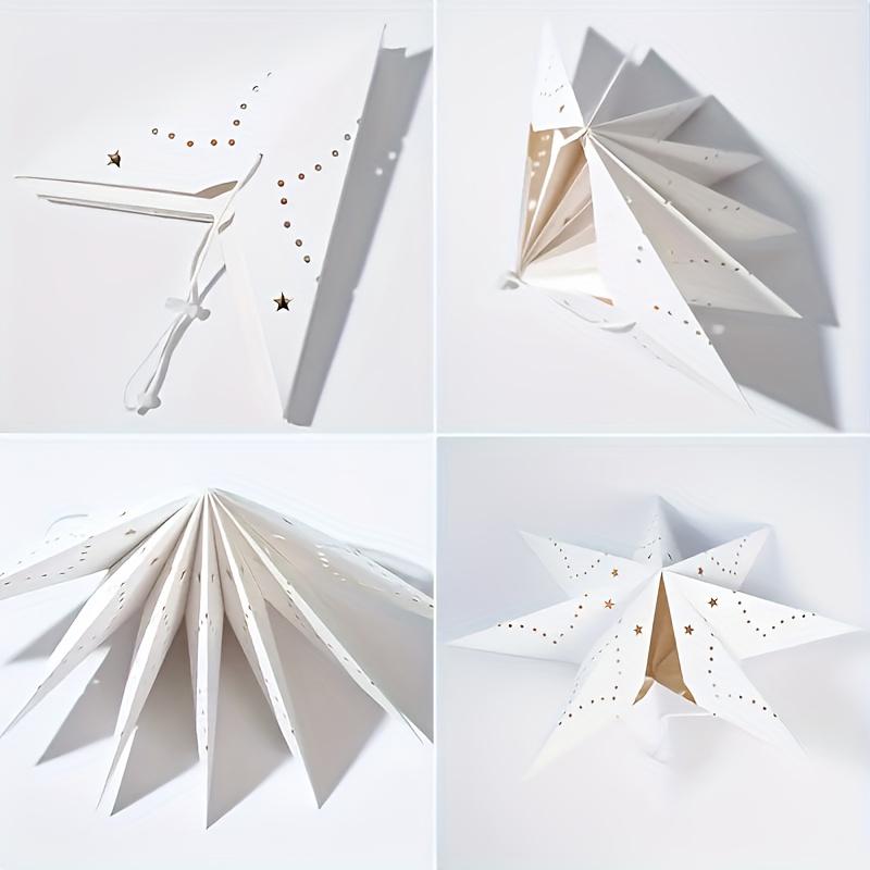 High Quality3pcs Large 7-Pointed Star Paper Lantern - 17.7-Inch Foldable 3D Hanging Pentagram Shade Suitable for Xmas, Weddings, Parties - Elegant