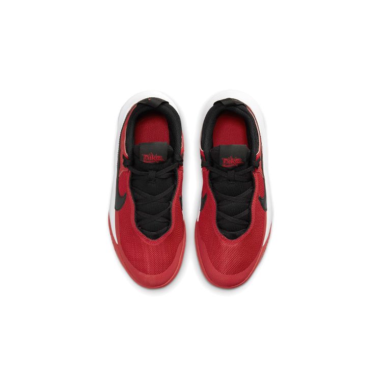 Nike Team Hustle D10 GS University Red Kinder-Sneaker Weiß Schwarz CW6735-600