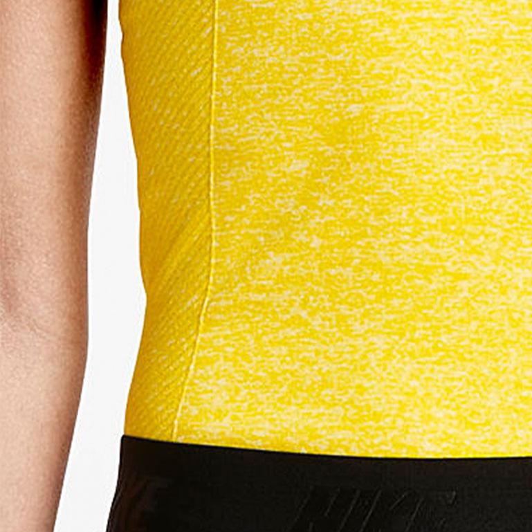 Nike Solid Color Logo Round Neck Short Sleeve T-Shirt Women Tops Yellow 725662-741