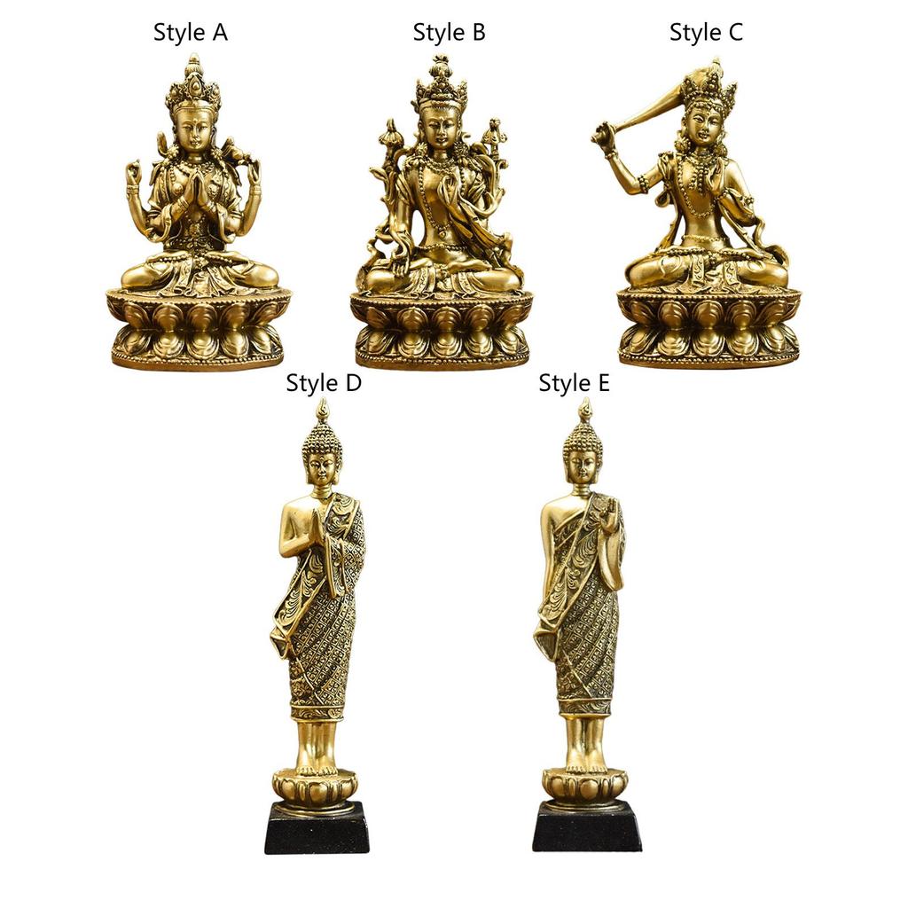 Buddha Statue Desktop Ornament Gift, Yoga Zen, Resin Spiritual Decor, Meditation Decor for Living Room Bedroom Indoor