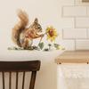 Cartoon Painted Squirrel Sunflower Bedroom Living Room Background Decorative Wall Stickers