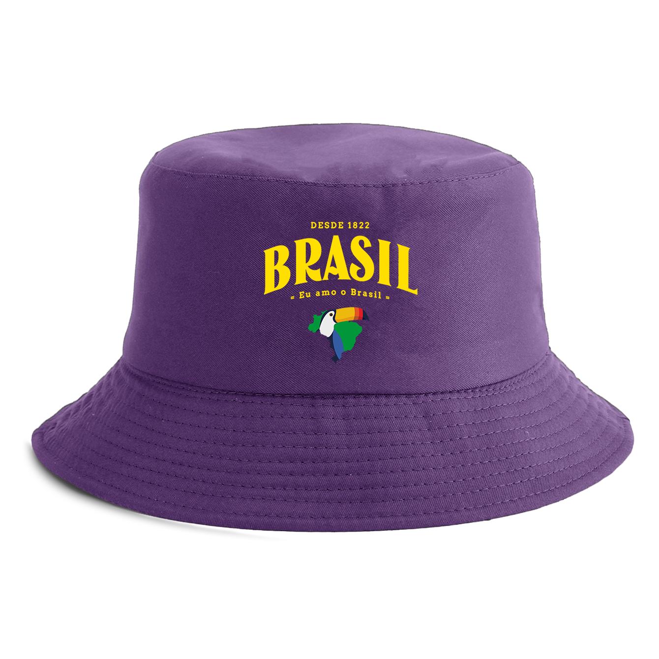 

Unisex Brasil Map Toucan Print Bucket Hat Reversible Retro Fisherman Cap Available in Multiple Retro Colors Outdoor Sun Hat фіолетовий