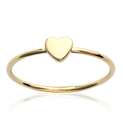 Gold Plated Ring 'Love' Golden - 4x4 Mm