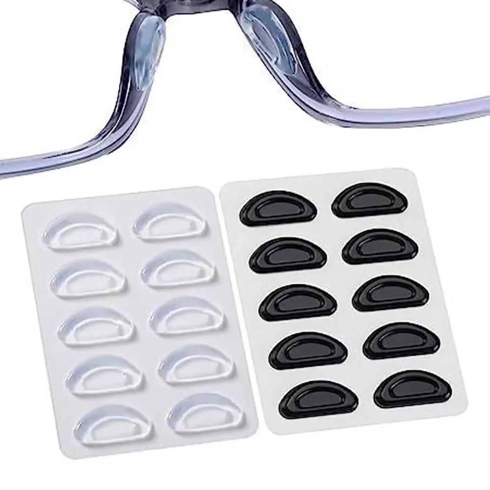 2/5 Packs Stick On Eyeglass Nose Pads - Soft Silicone Anti-Slip Adhesive Nose Pad for Sunglasses and Reading Glasses