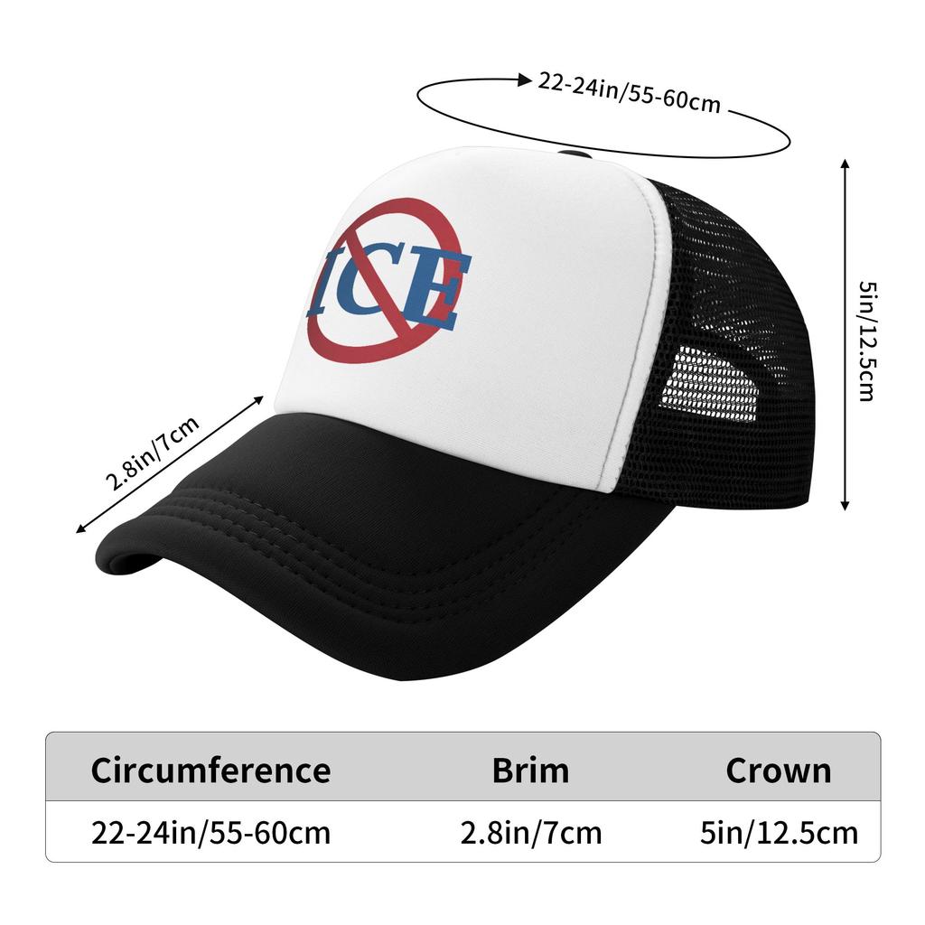No ICE Mesh Sun Hats Unisex Men Design Trucker Hat Summer Casual Outdoor Sport Breathable Baseball Caps