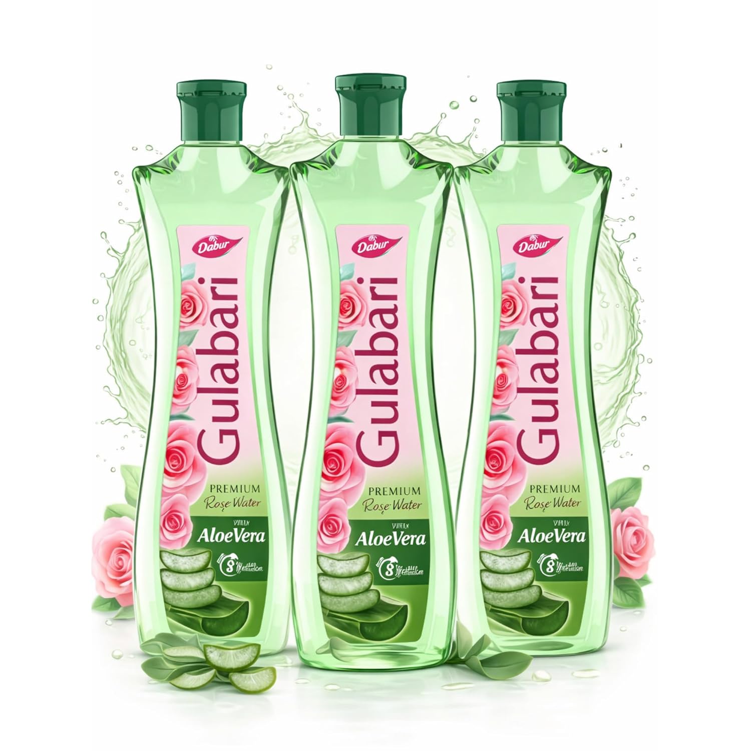 

Dabur Gulabari Premium Rose Water With Aloe Vera 1200 ml (400 ml x 3) Hydrating Toner Cleansing Moisturising Mist