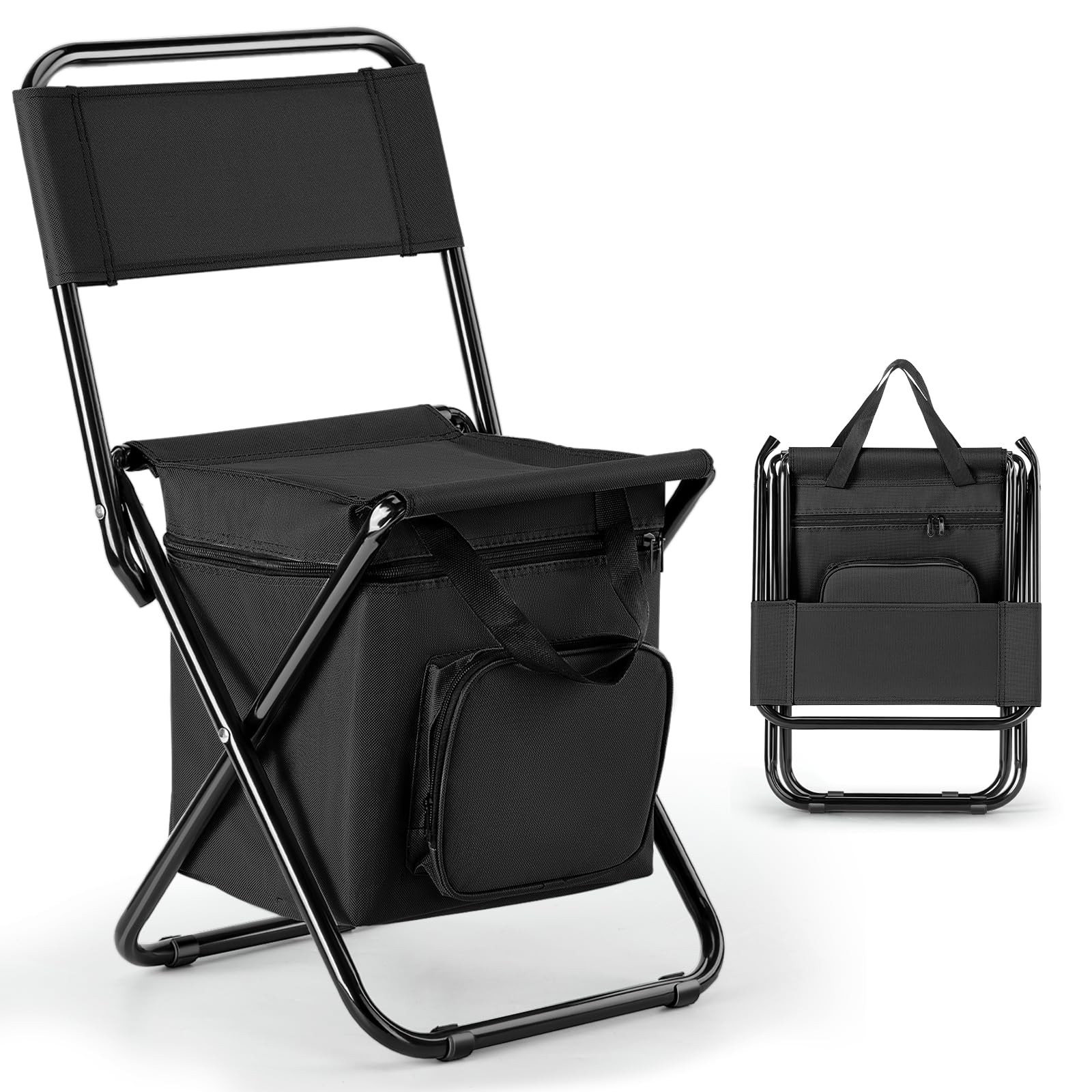 

Уличный стул Fenghome с изолированной сумкой, водонепроницаемый, складной стул, уличный, легкий, компактный, с ручкой, удобный для переноски, прочный 600D,