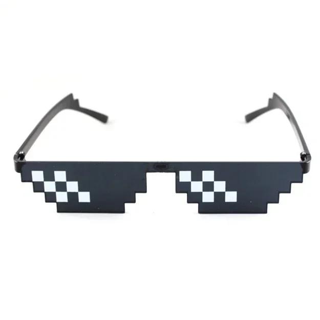 Mosaic Sunglasses Cool Party Vintage Shades Eyewear for Men Pixelated Sunglasses Black Funny Women Glasses