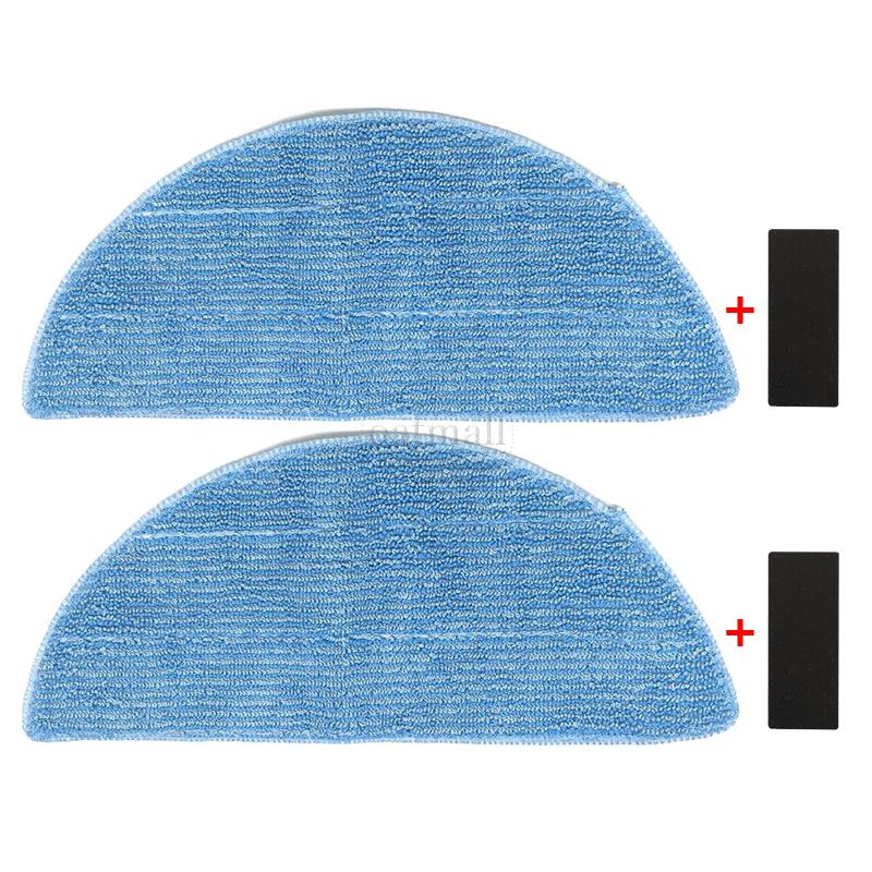 For ILIFE V3 V5 V5s V3S V50 Pro Mop Cloth For ILIFE Replacement Rags Wipes With Stickers Vacuum Cleaner Spare Parts Accessories