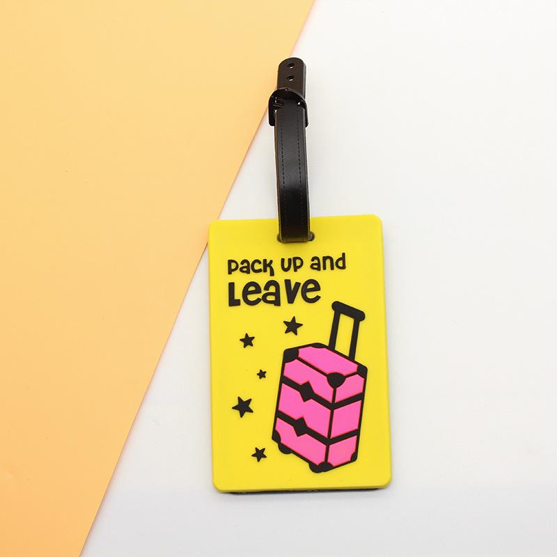 Cartoon PVC Luggage Tag Fashion Travel Boarding Pass Luggage Tags Travel Tags Id Address Name Lable Flight Travel Accessories