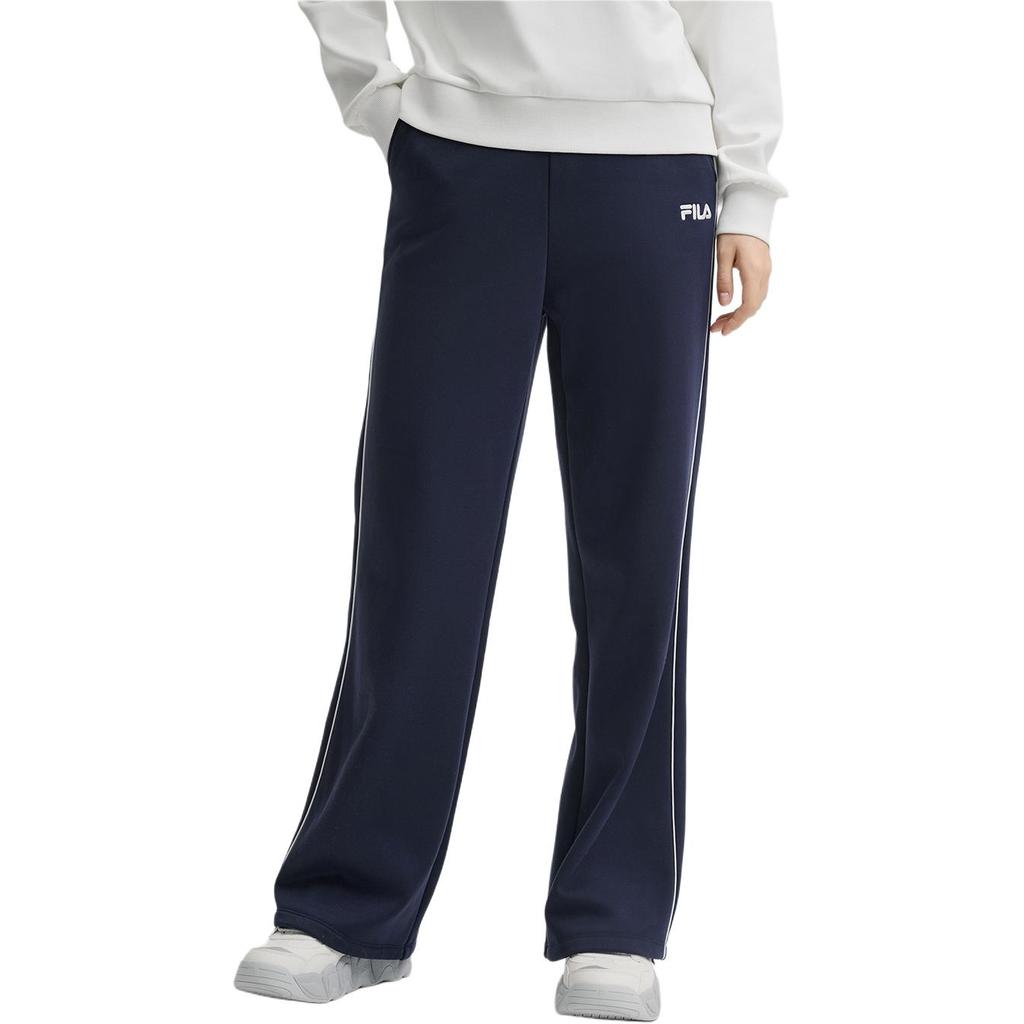 FILA Original Color Block Crew Neck Pullover Sweatshirt And Long Pants Set Women sweatshirt set F11W449218F+F11W449606F