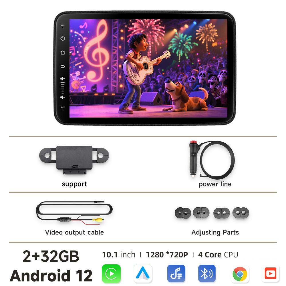 

JIUYIN Android 12 Car Headrest Monitor Display IPS 10 Tablet Touch Screen HD For Car Rear Seat Video Music TV Player HDMI Input 10.1 inch 1PC