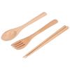 3PCS/Set Spoon Fork Chopstick Kitchen Cutlery Set Wooden Tableware for Travel Home Hotel