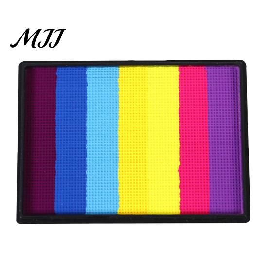 Rainbow Face Paint 50G for Body Painting, High Pigment Makeup Easy Blend Halloween Party Cosplay, Washable Kids Adults