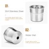 Icafilas Stainless Steel Reusable Illy Coffee Filter Tamper Set Refillable Capsules Pod Tamper For Illy X9 X8 X7.1 Y5 Y3 Y1.1