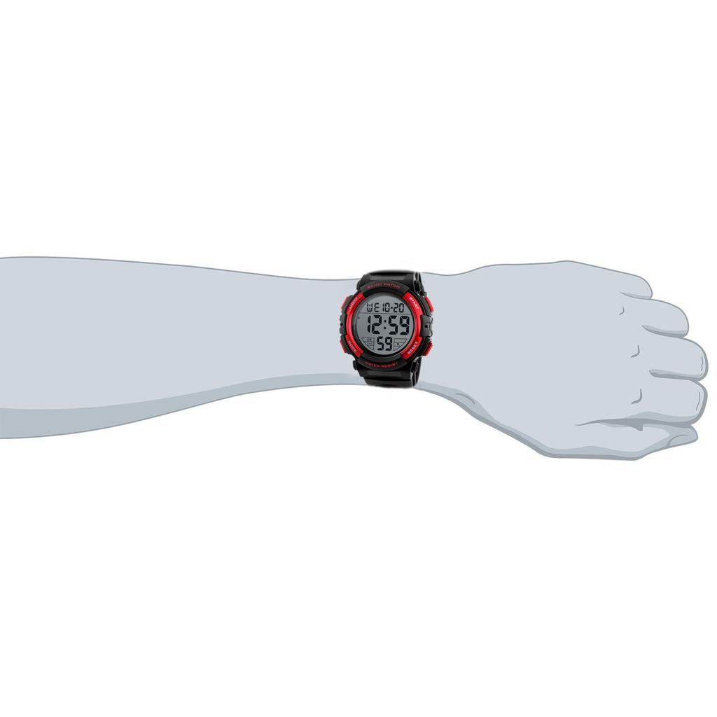 Timever Digital Waterproof LED Sports Watch with Alarm and Stopwatch Includes Japanese Instructions Men's Watch, Watch, Functions, Large, Easy-to-Read