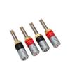 4 Pcs Banana Plug Connector Pure Copper 4mm Rhodium Plating Banana Plug Binding Post Connector for S