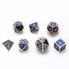 Yourandoll 7-Piece Zinc Alloy Metal Dice, Polyhedral Dice Sets D20, D12, D10, D8, D6, D4 for Dungeons and Dragons DND TRPG MTG Tabletop Games, 16mm (B