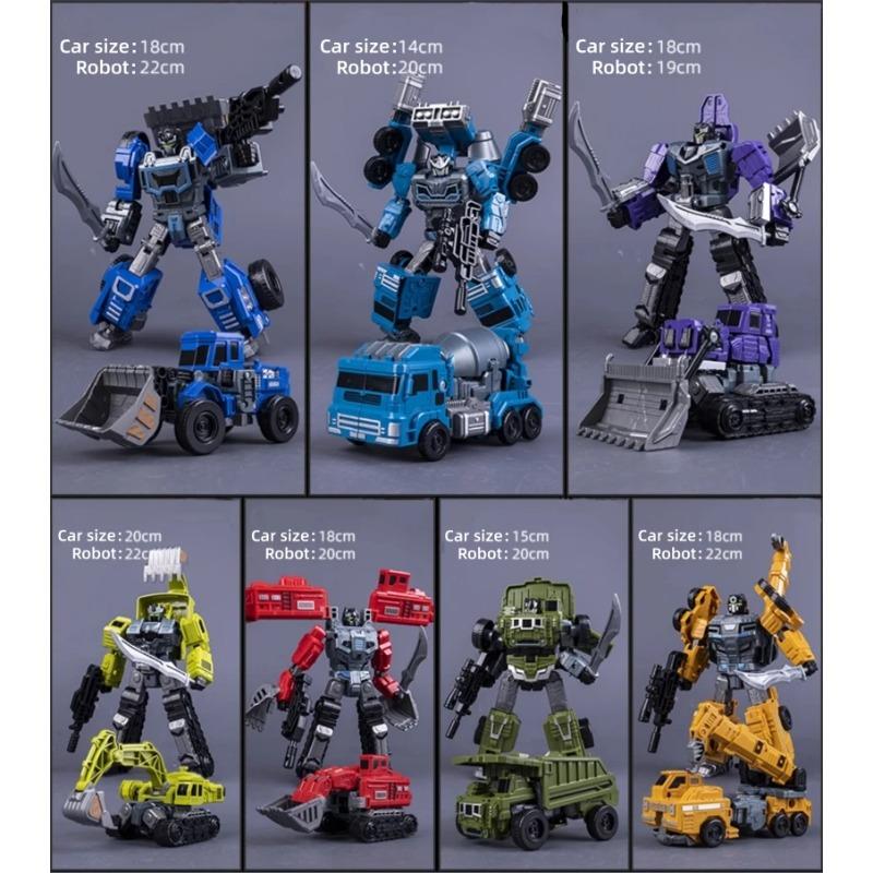 40cm New Transformation Action Figure Toys Movie Crane Scraper Engineering Vehicle Collection Robot Model IN LIJIANG 7 1 kids Poseable Articulated