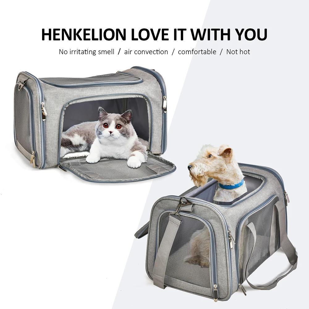 Dog Carrier Bag for Small Medium Cats Dogs Up To 15 Lbs,Airline Approved Carrier Soft Sided, Collapsible Travel Puppy Carrier