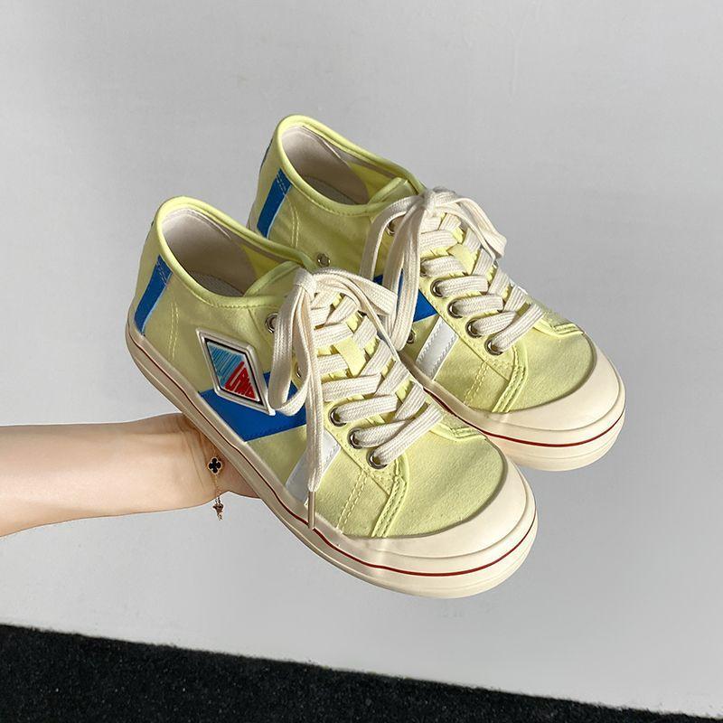 Retro Canvas Shoes 2025 Summer New Casual Student Soft-soled Shoes Versatile Breathable Women's Shoes Color Matching Sports Shoes