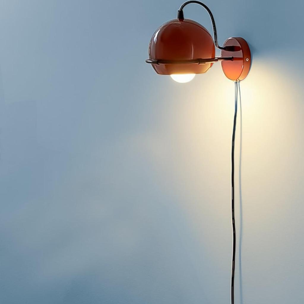 Denney Sconce Mid Century Industrial Lamps Lighting Wall Fixture Blood Red Sconce, Handmade Italian Style Modern Sconces (Single)