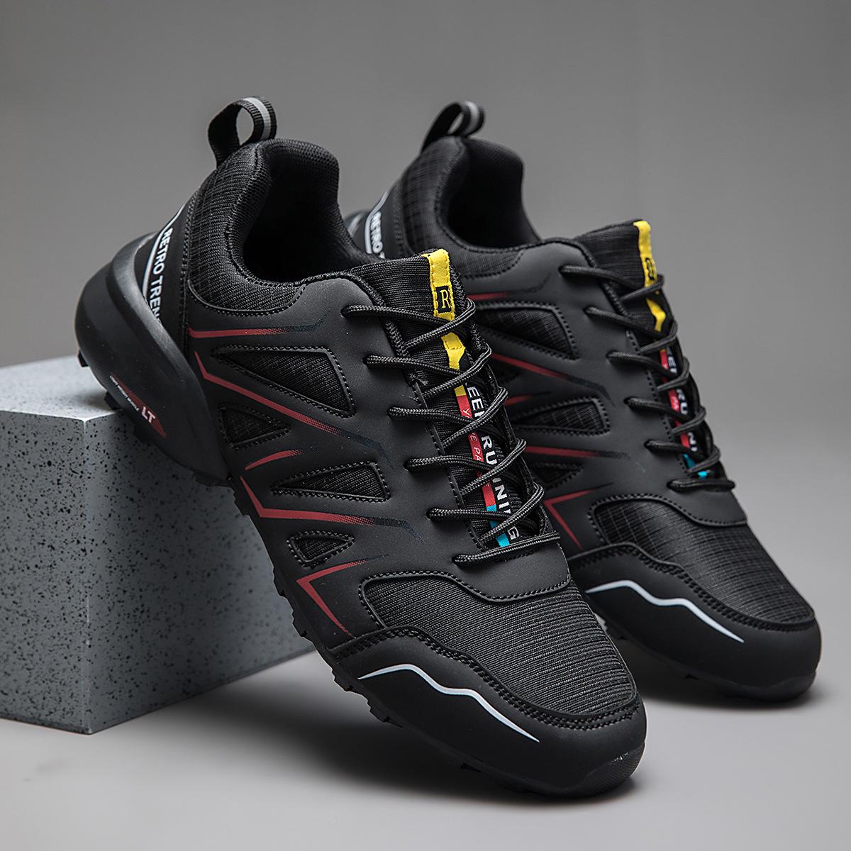 Four Seasons Large Size Light Luxury Premium Casual Shoes Sneakers Outdoor Hiking Shoes 39 чёрный