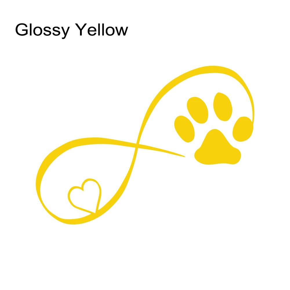 Car Sticker Cute Dog Paw Animal Adopt Dog Cat Love Pet Foot Prints Footprint Vinyl Decals PVC Sticker Creative Cover Scratch 15x6.6cm