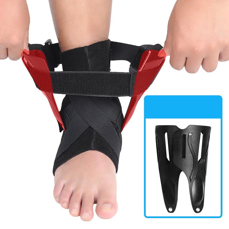 Unisex Sports Compression Ankle Brace with Double Support Straps for Outdoor Fitness and Basketball