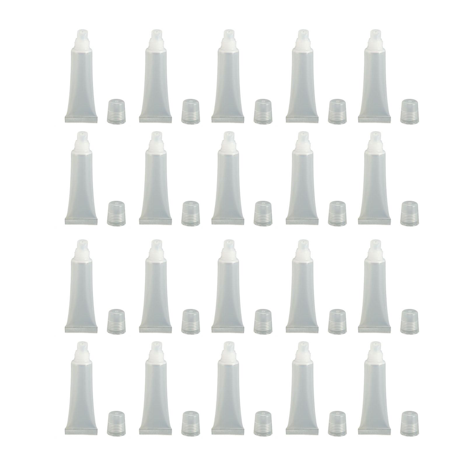 

20pcs 12ml Refillable Lip Gloss Tube Professional Portable Makeup DIY Empty Lip Balm Containers