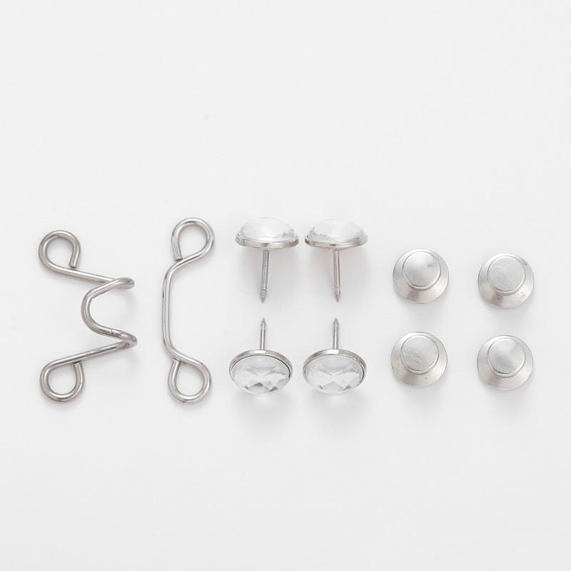 1 set Justerbart midjebälte Förlängare Utan Sömnad Byxklämmor Midjestramare Knapp för Jeans Kjolar Ärmar Passform Knappnålar Verktyg