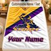 Flanelová deka Melbourne Storm Vlastní jméno Text Personalizovaná Měkká Teplá Přehozová deka Dekorace domu Dárek