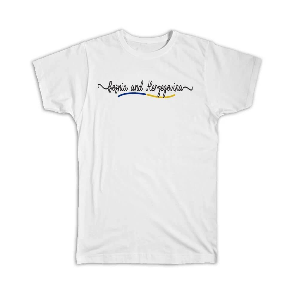 Gift T-Shirt : Bosnia and Herzegovina Flag Colors Travel 4XL