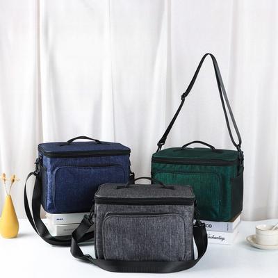 1pcs Oxford Cloth Insulated Lunch Bag Large Capacity Daily Commute Picnic Bag Portable Thermal Food Container