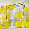 86PCS Yellow White Balloons Garland Arch Birthday Party Decor Balloon Kit Baby Shower Wedding Anniversary Graduation Decoration