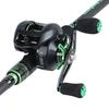 Angelrollen-Ruten-Kombination, 12 + 1BB Angelrolle und 1,8 m 2,1 m Carbon-Reise-Angelrute zum Barschangeln