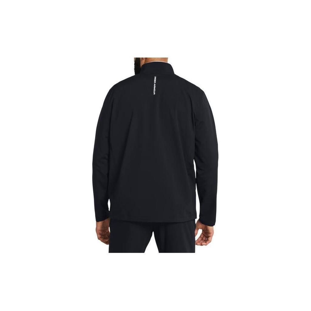 Under Armour Solid Color Casual Golf Water-Resistant Long Sleeve Jacket Men Jackets Black 1383150-001