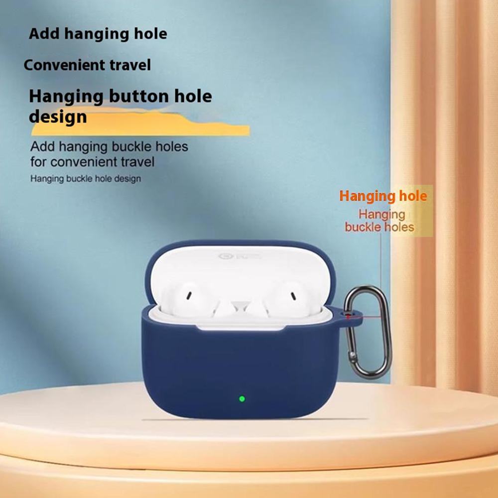 Pro Oppo Enco Buds3 Pro Silikonové pouzdro Bezdrátová sluchátka Ochranný kryt s přezkou proti ztrátě