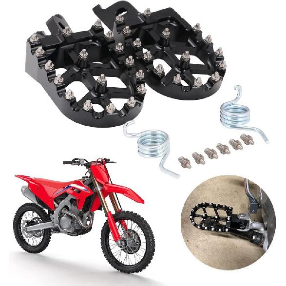 JFG RACING Dirt Bike Foot Pegs Motorcycle Footpegs Foot Pedals Rests CNC For CRF150R 07-23 CRF250R 04-23 CRF450R 02-23 CRF250L 12-21 CRF300L 21-23