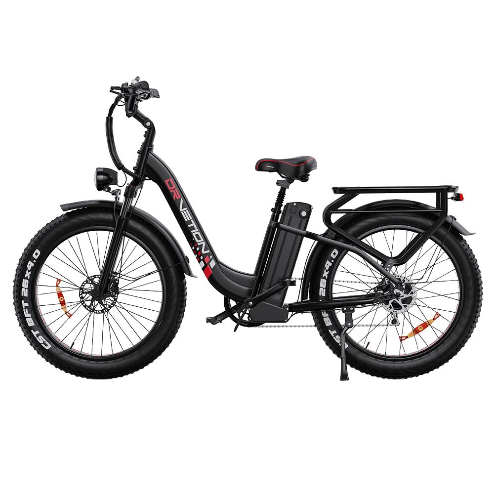 DRVETION CTR26 1000W Electric Bike, 26”×4.0' Fat Tire, 48V 20Ah Samsung 21700 Battery, 50km/h Max Speed, 110km PAS Range, 30° Climbing