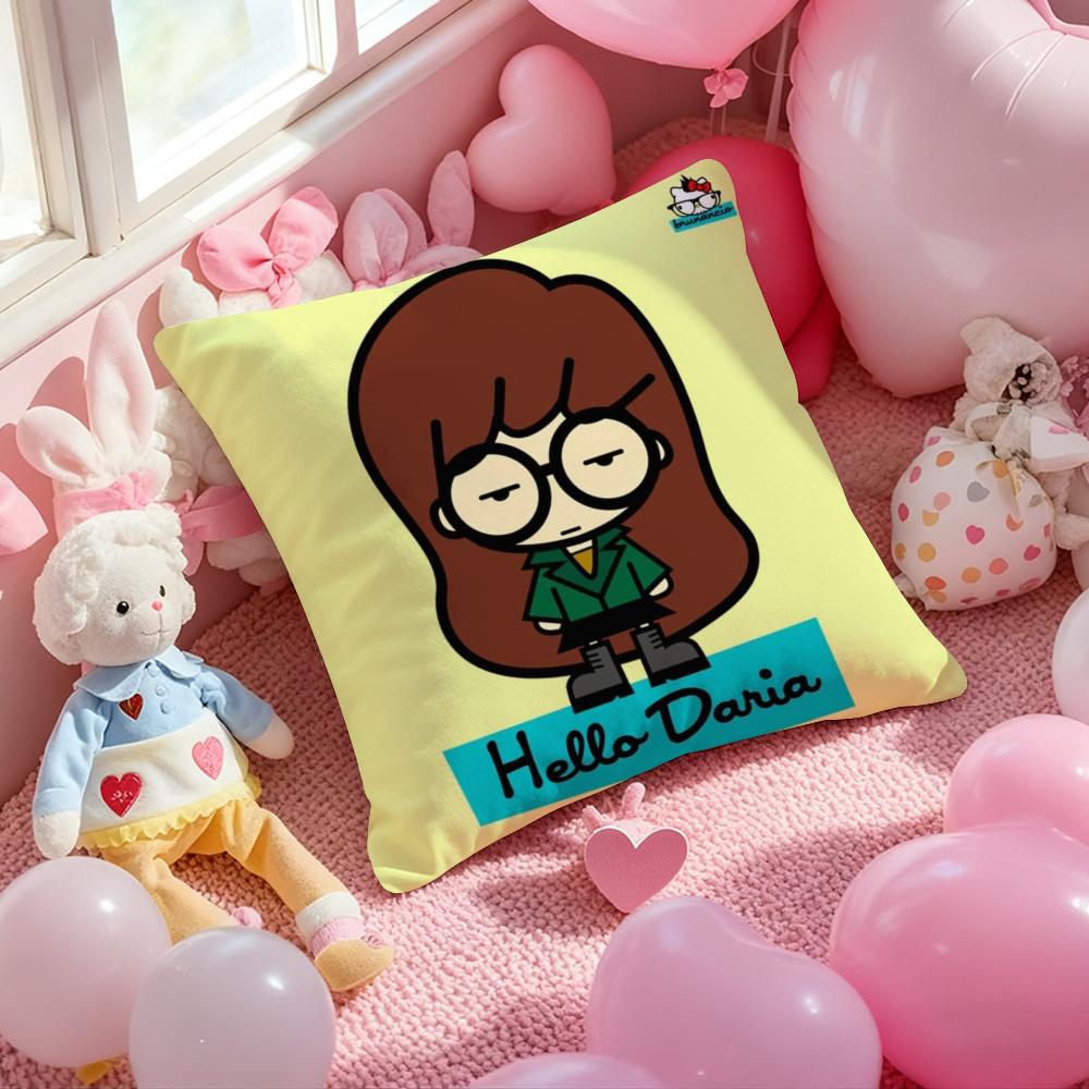Anime D-Daria Cushion Cover Pattern Printed Pillowcase for Living Room Sofa Cushion Cover & Bedroom Decor